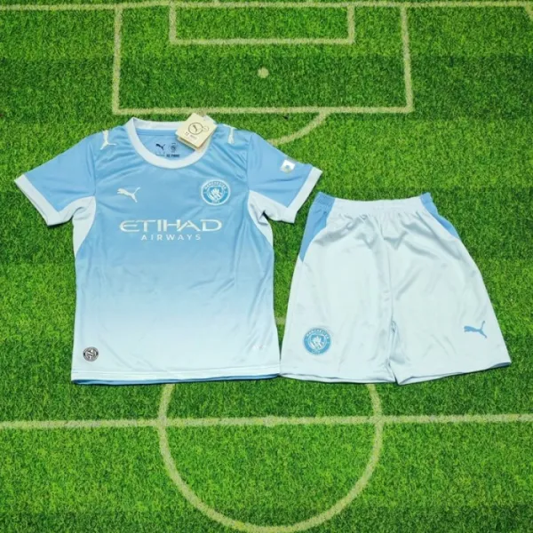 26/27 Manchester City home kids kit